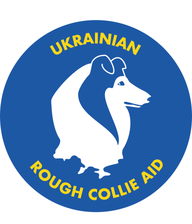 Ukrainian Rough Collie Aid logo - depicting the profile of a Rough Collie